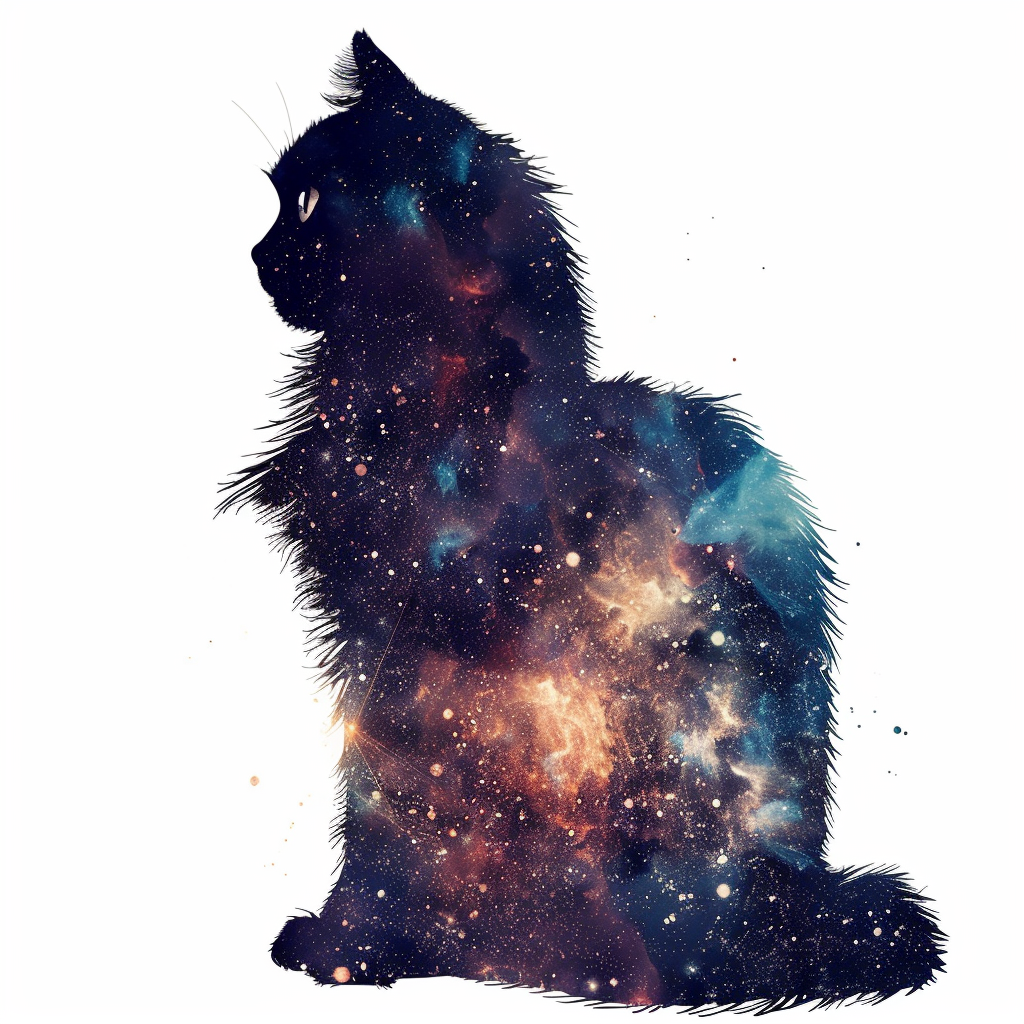 Sticker of a Persian Cat galaxy majestic Expressive surreal Vinyl Decal Sticker for Car, Laptop, Tumbler and more # F016343