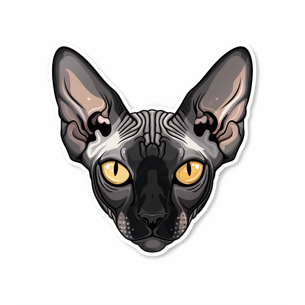 Sphynx Cat Vinyl Decal Sticker for Car, Laptop, Tumbler and more # F010097