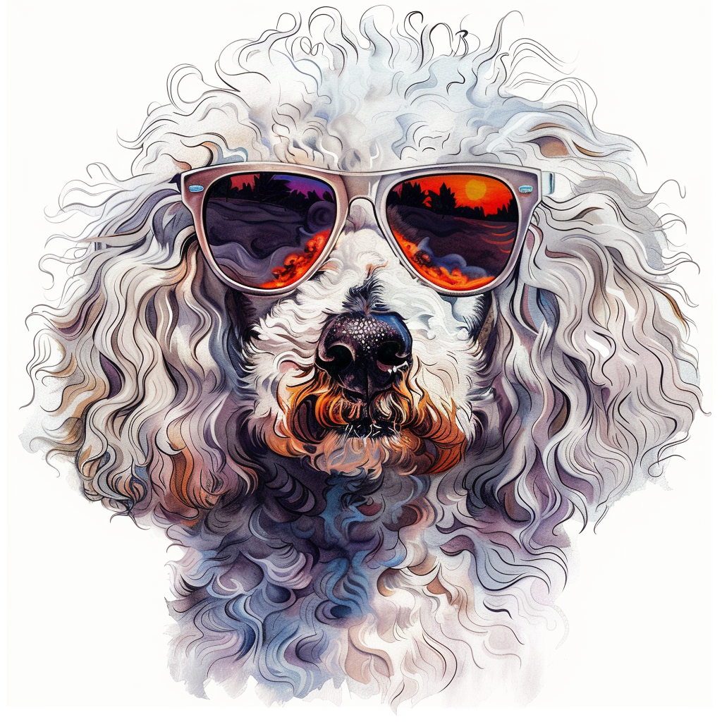Poodle Dog wearing sunglasses Vinyl Decal Sticker for Car, Laptop, Tumbler and more # F012435