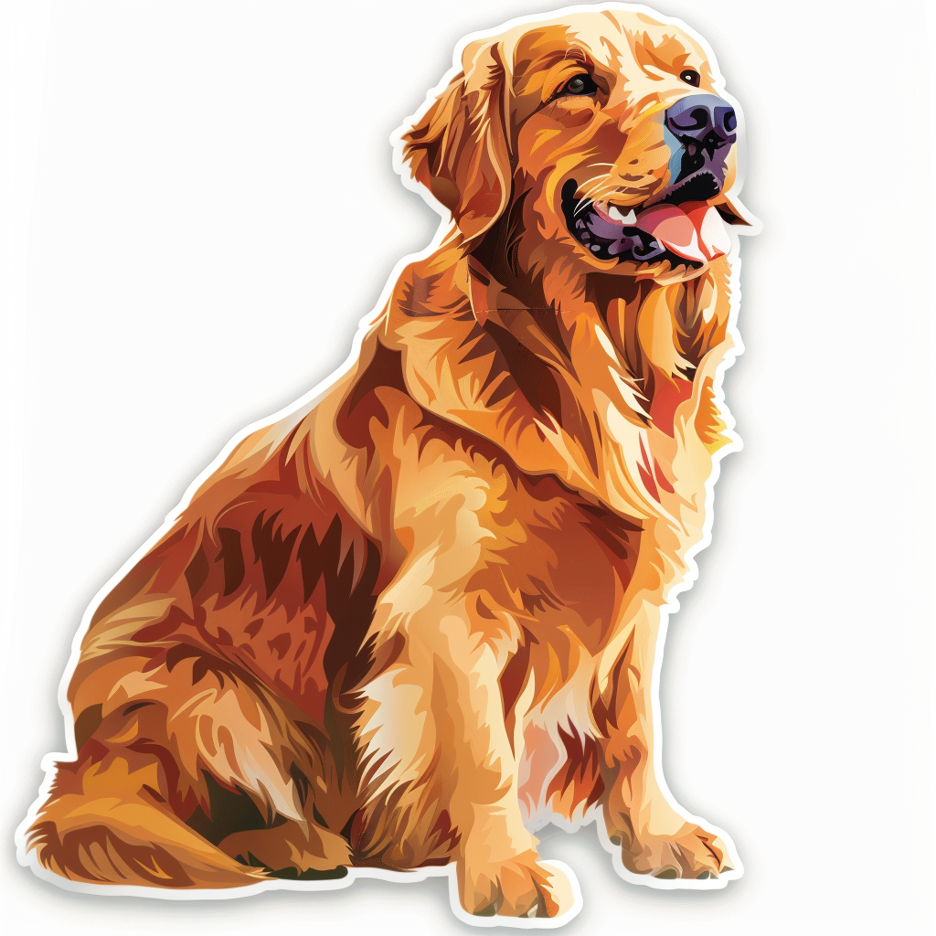 Golden Retriever Dog Vinyl Decal Sticker for Car, Laptop, Tumbler and more # F010513