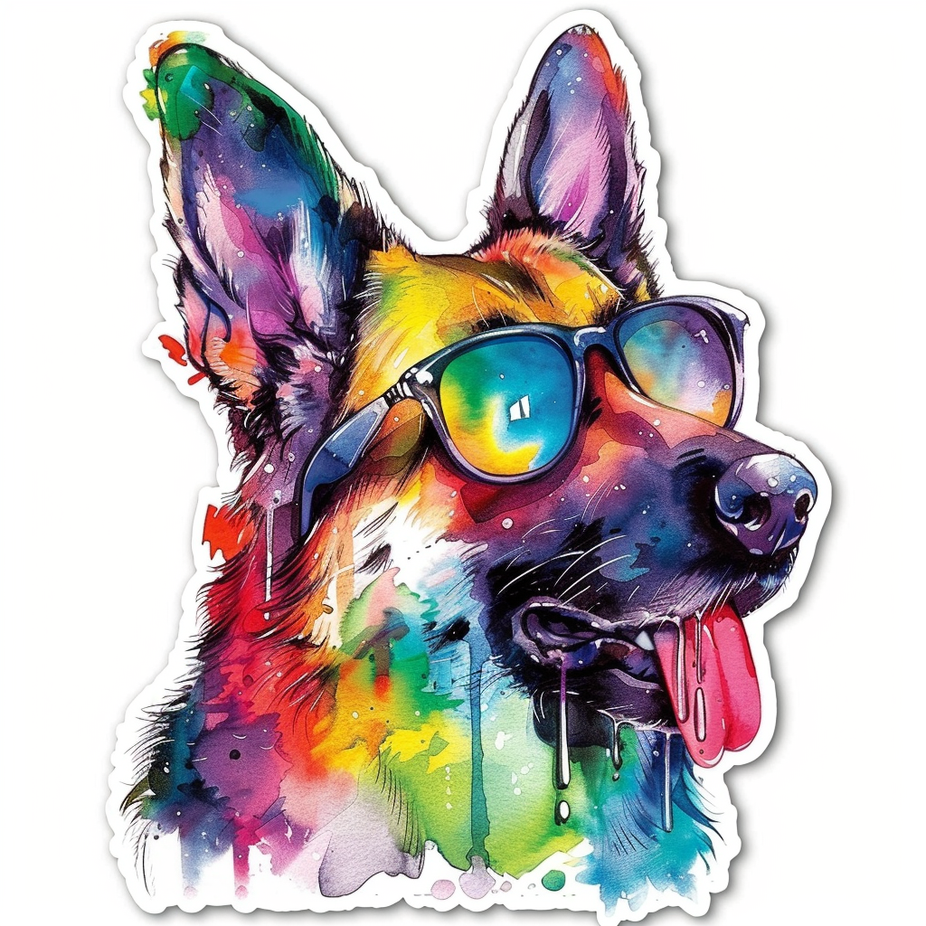 German Shepherd Dog Vinyl Decal Sticker for Car, Laptop, Tumbler and more # F011549