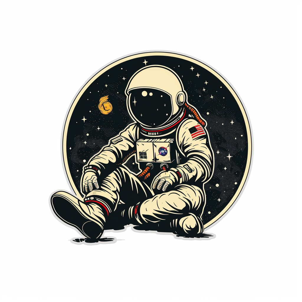 Astronaut majestic Expressive surreal Vinyl Decal Sticker for Car, Laptop, Tumbler and more # F016937
