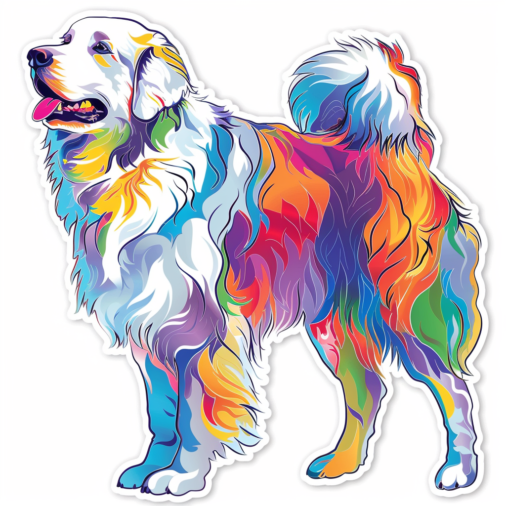 Sticker of Great Pyrenees dog  Vinyl Decal Sticker for Car, Laptop, Tumbler and more # F023602
