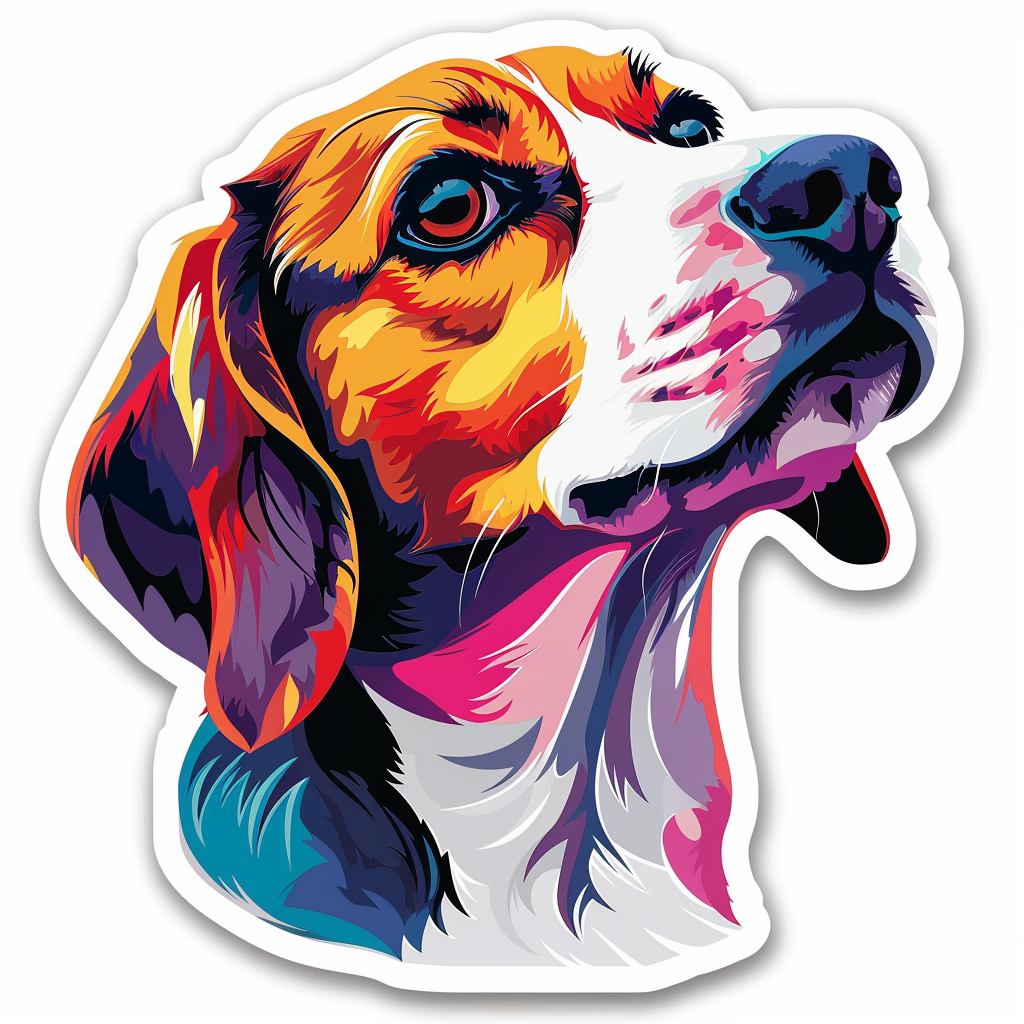 Beagle dog Vinyl Decal Sticker for Car, Laptop, Tumbler and more # F012165