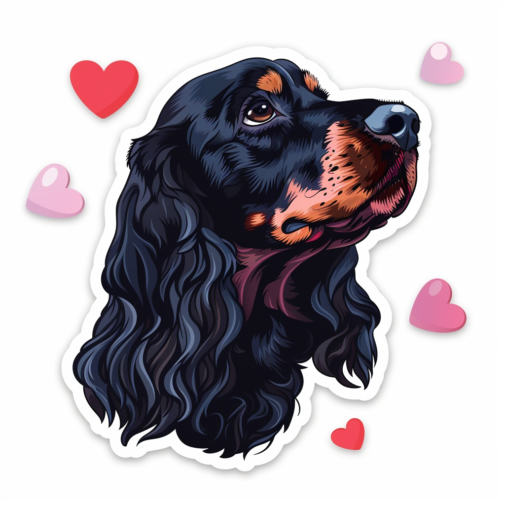Cocker Spaniel Dog majestic Expressive surreal Vinyl Decal Sticker for Car, Laptop, Tumbler and more # F019758-4" x 4"