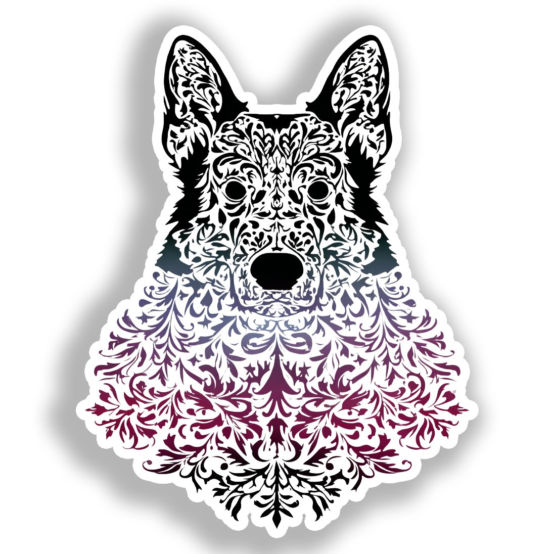 German Shepherd Dog Vinyl Decal Sticker for Car, Laptop, Tumbler and more # A019594-4" x 4"