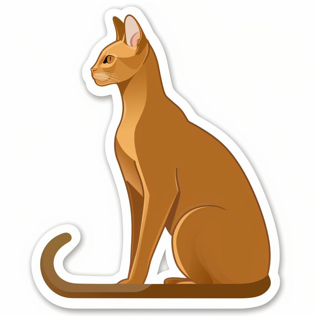 Abyssinian Cat astronaut majestic Expressive surreal Vinyl Decal Sticker for Car, Laptop, Tumbler and more # F021027-4" x 4"