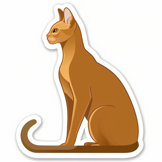 Abyssinian Cat astronaut majestic Expressive surreal Vinyl Decal Sticker for Car, Laptop, Tumbler and more # F021027-4" x 4"