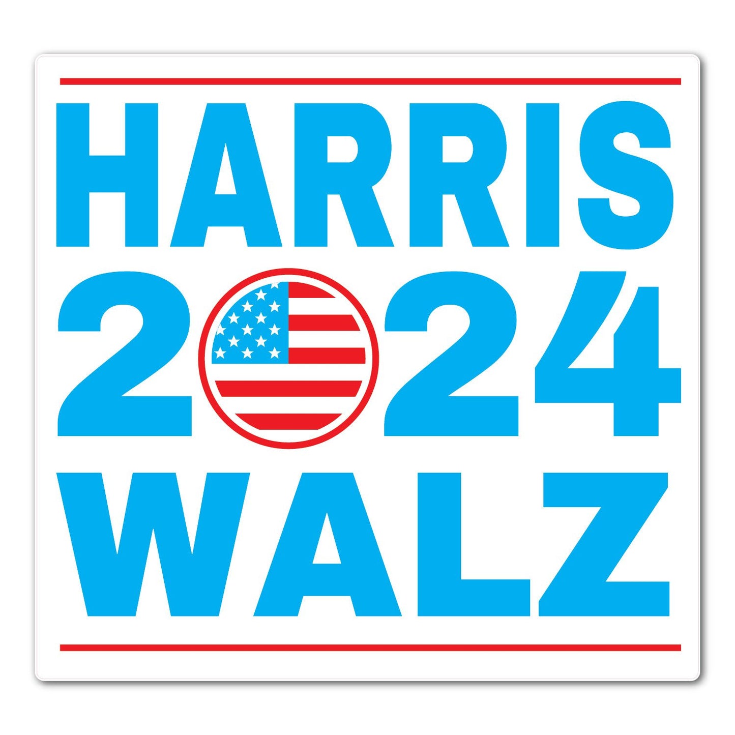 Harris Walz 2024 Kamala Harris Tim Walz Waltz For President Vinyl Decal Sticker for Car, Laptop, Tumbler and more # F023687