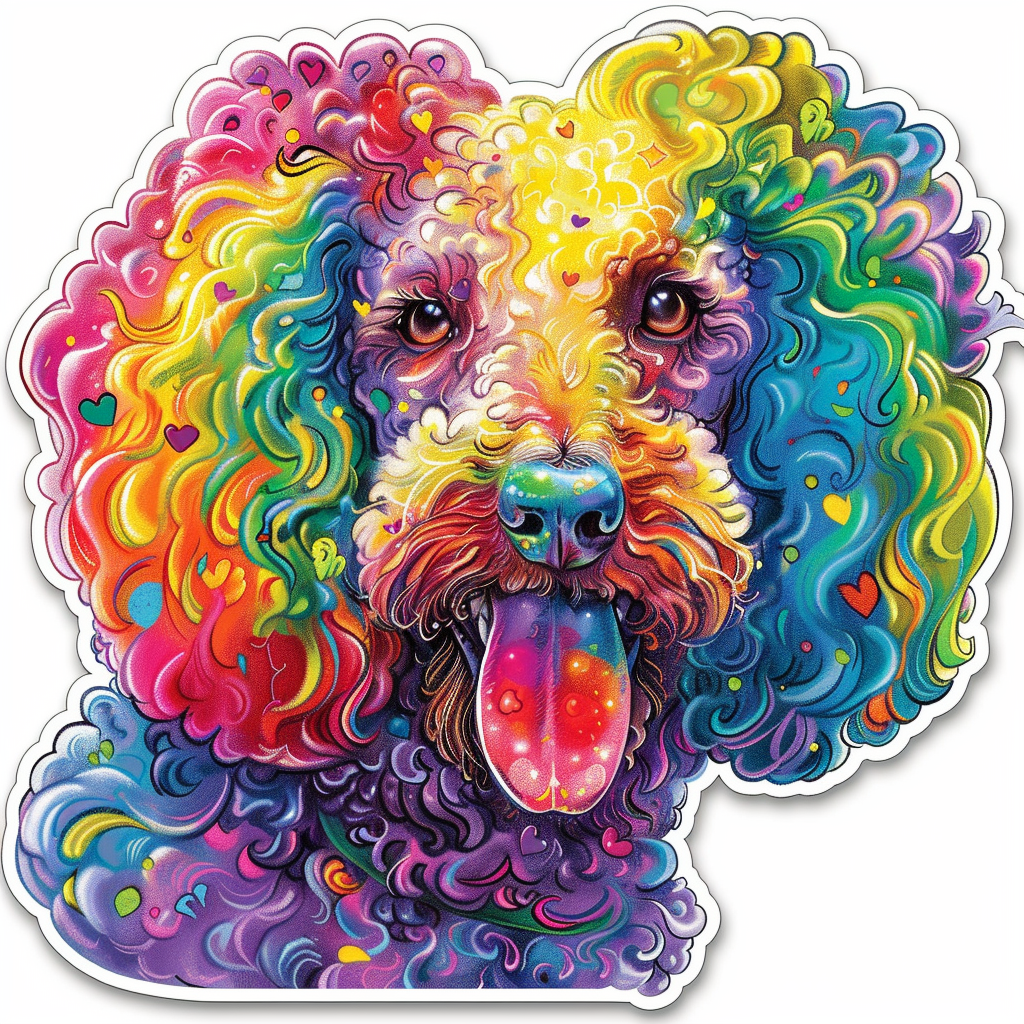 Poodle Dog heartcore Vinyl Decal Sticker for Car, Laptop, Tumbler and more # F012225