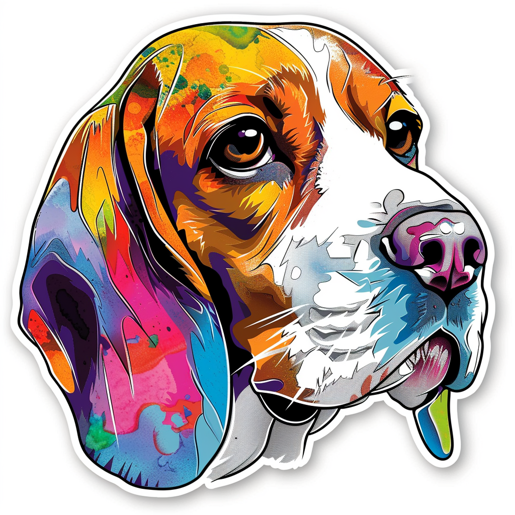 Beagle dog Vinyl Decal Sticker for Car, Laptop, Tumbler and more # F012123
