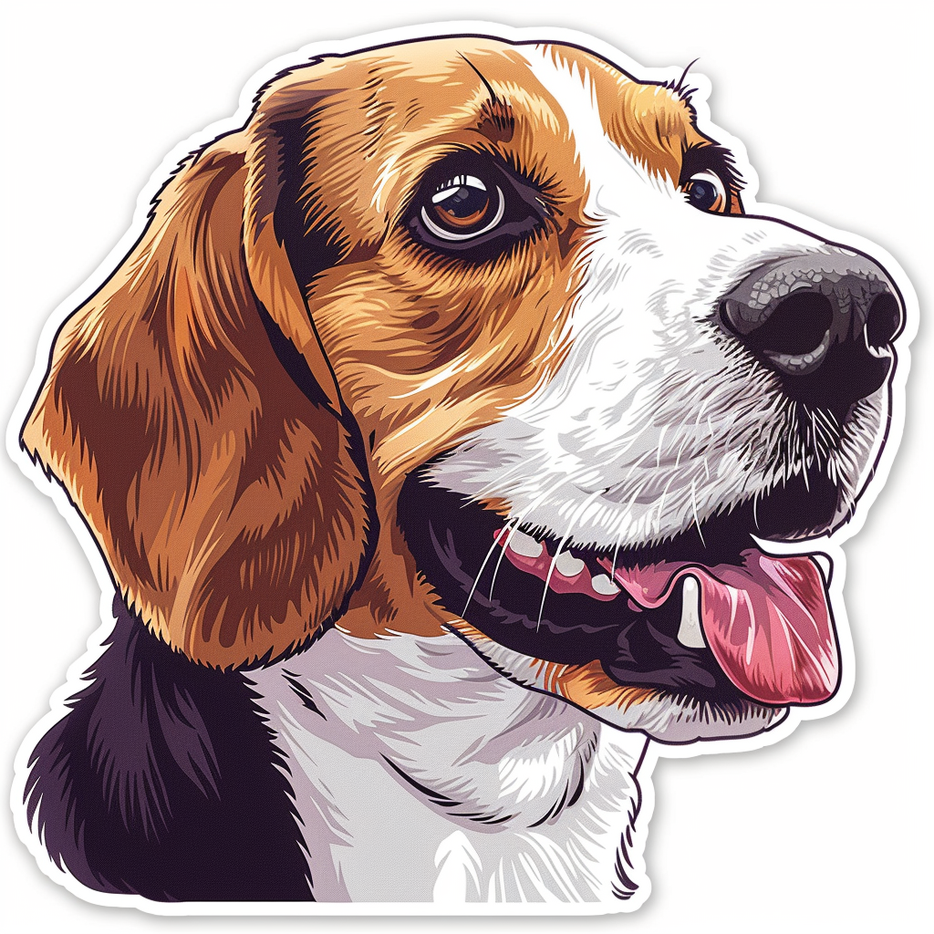 Beagle dog Vinyl Decal Sticker for Car, Laptop, Tumbler and more # F011768
