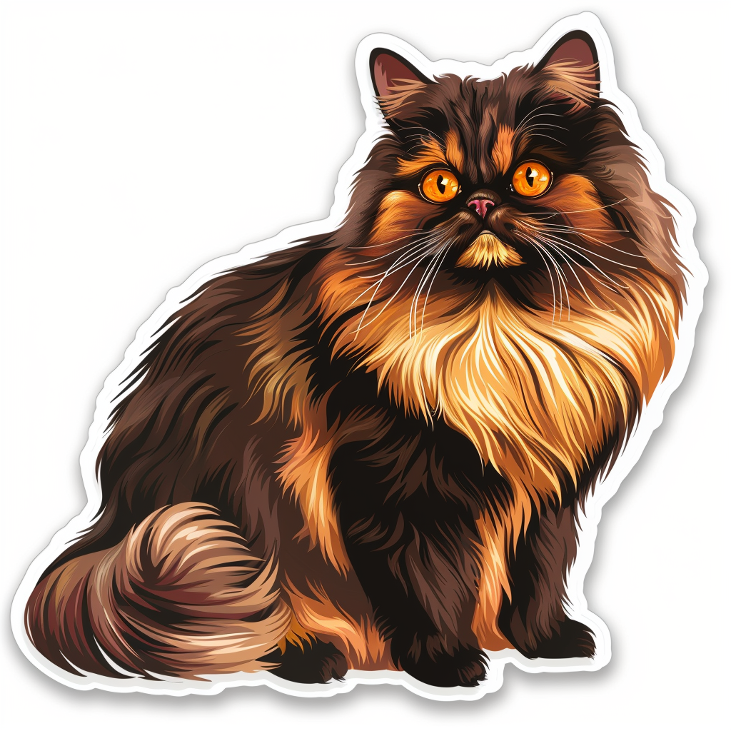 Persian cat Vinyl Decal Sticker for Car, Laptop, Tumbler and more # F07987