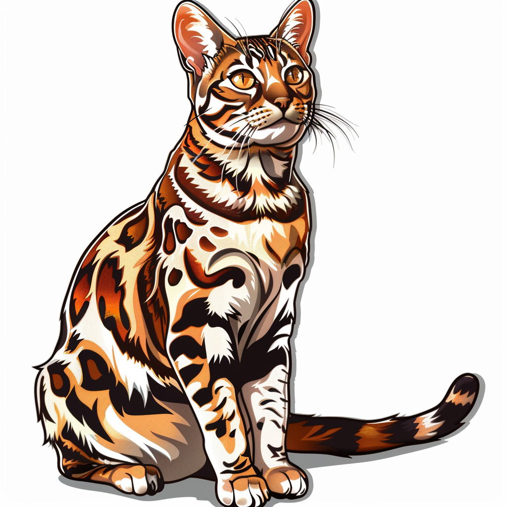 Bengal cat Vinyl Decal Sticker for Car, Laptop, Tumbler and more # F07872