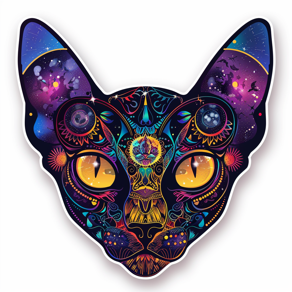 Sphynx Cat Vinyl Decal Sticker for Car, Laptop, Tumbler and more # F010060
