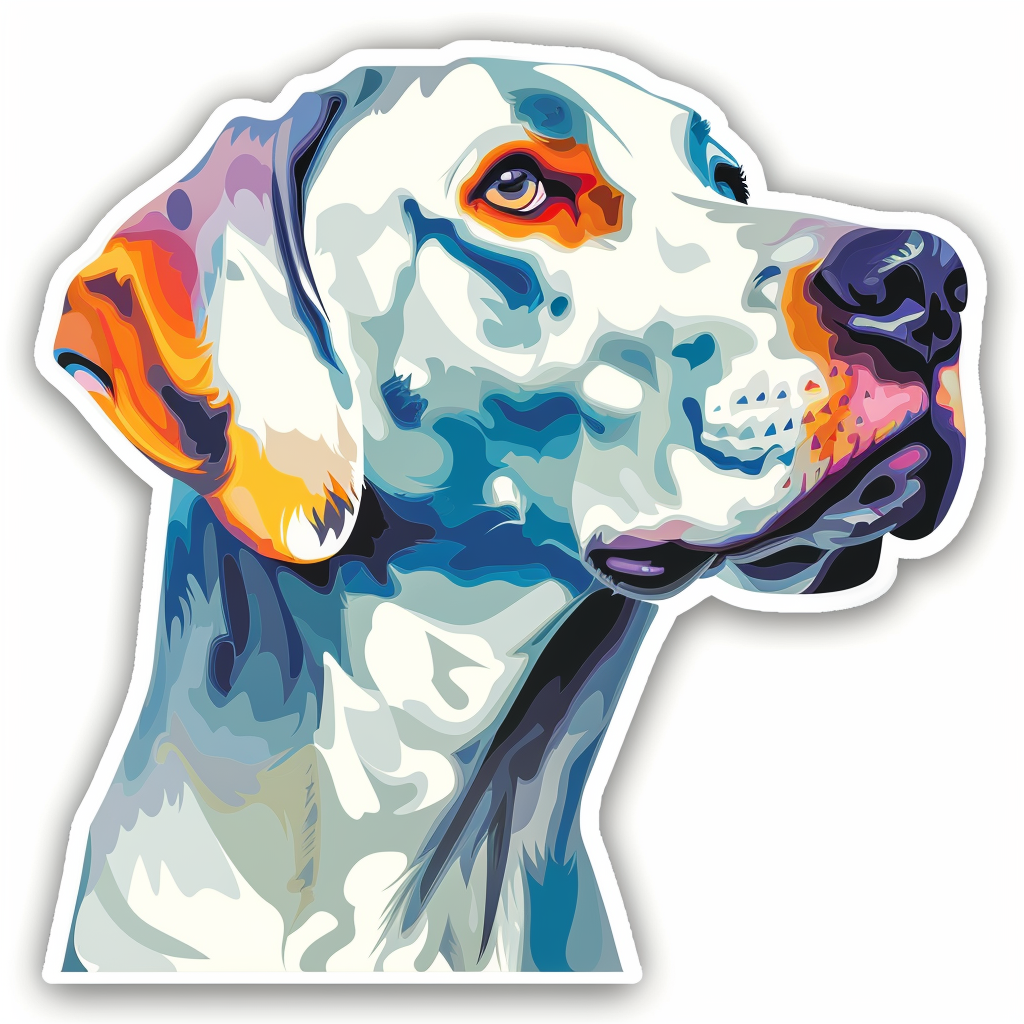 Great Dane Dog Expressive surreal Vinyl Decal Sticker for Car, Laptop, Tumbler and more # F022766