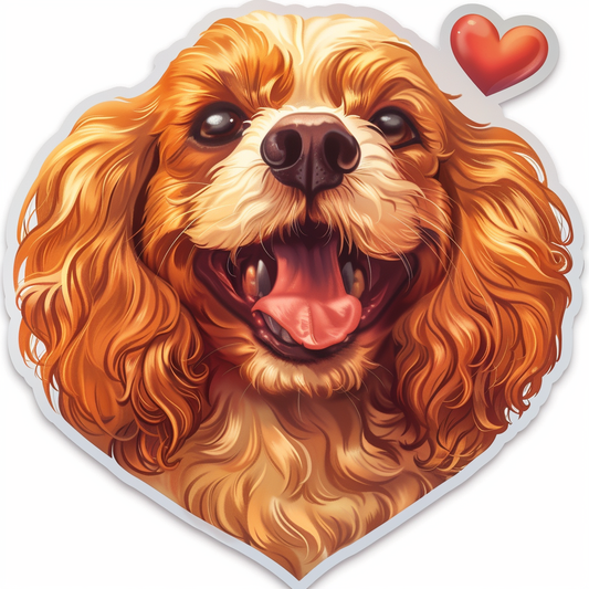 Cocker Spaniel Dog majestic Expressive surreal Vinyl Decal Sticker for Car, Laptop, Tumbler and more # F019719-4" x 4"