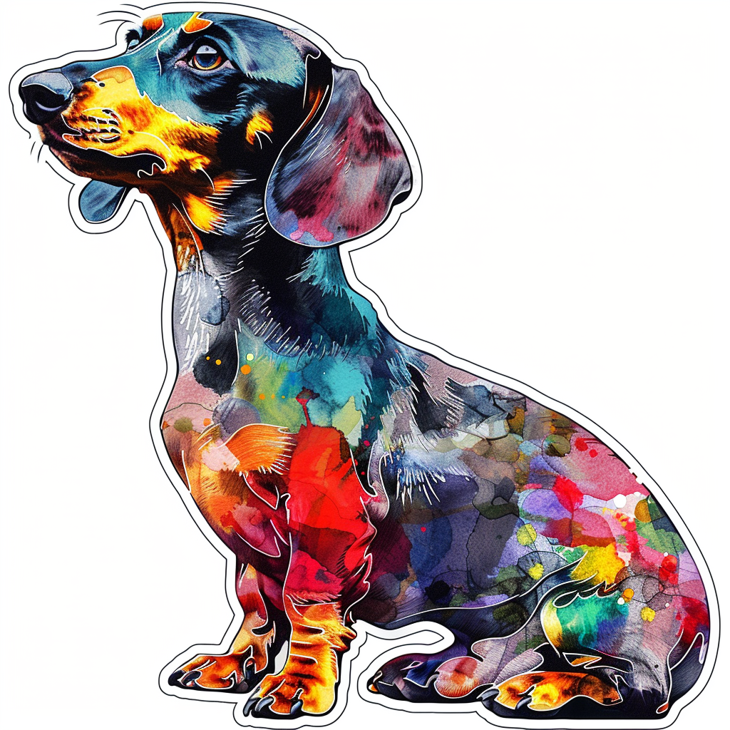 Dachshund Dog Vinyl Decal Sticker for Car, Laptop, Tumbler and more # F013041