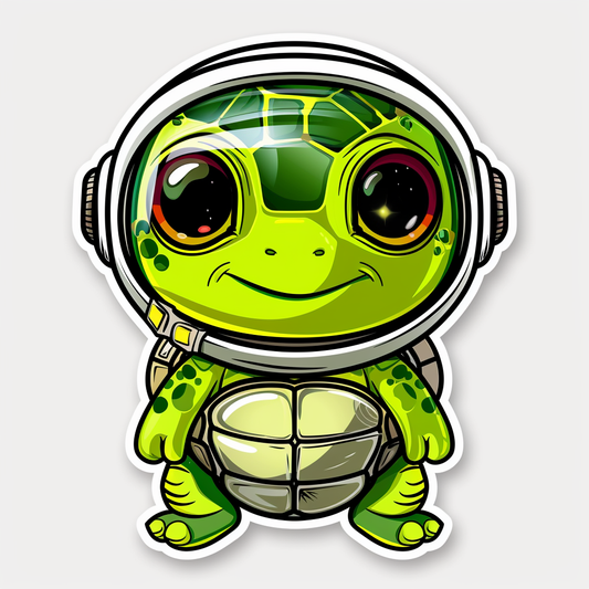 turtle majestic Expressive surreal Vinyl Decal Sticker for Car, Laptop, Tumbler and more # F022154-4" x 4"
