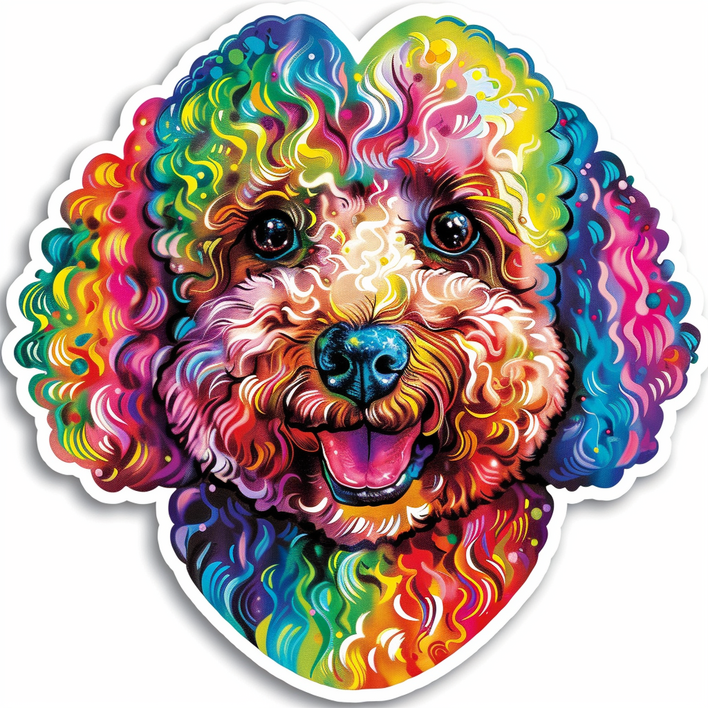 Poodle Dog heartcore Vinyl Decal Sticker for Car, Laptop, Tumbler and more # F012282