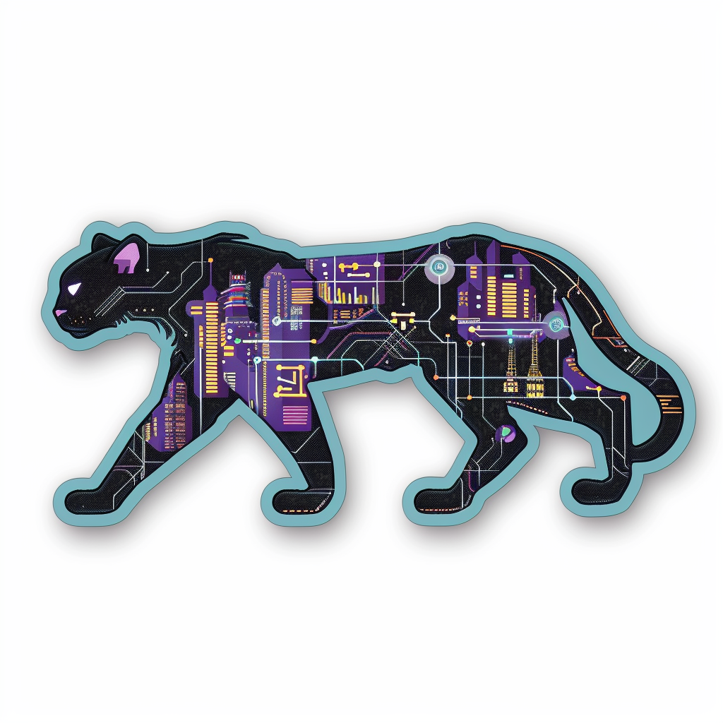 Leopard majestic Expressive surreal Vinyl Decal Sticker for Car, Laptop, Tumbler and more # F022569