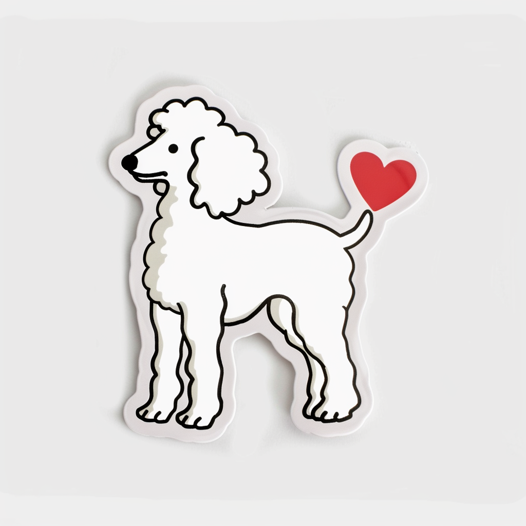 Poodle Dog heartcore Vinyl Decal Sticker for Car, Laptop, Tumbler and more # F012413