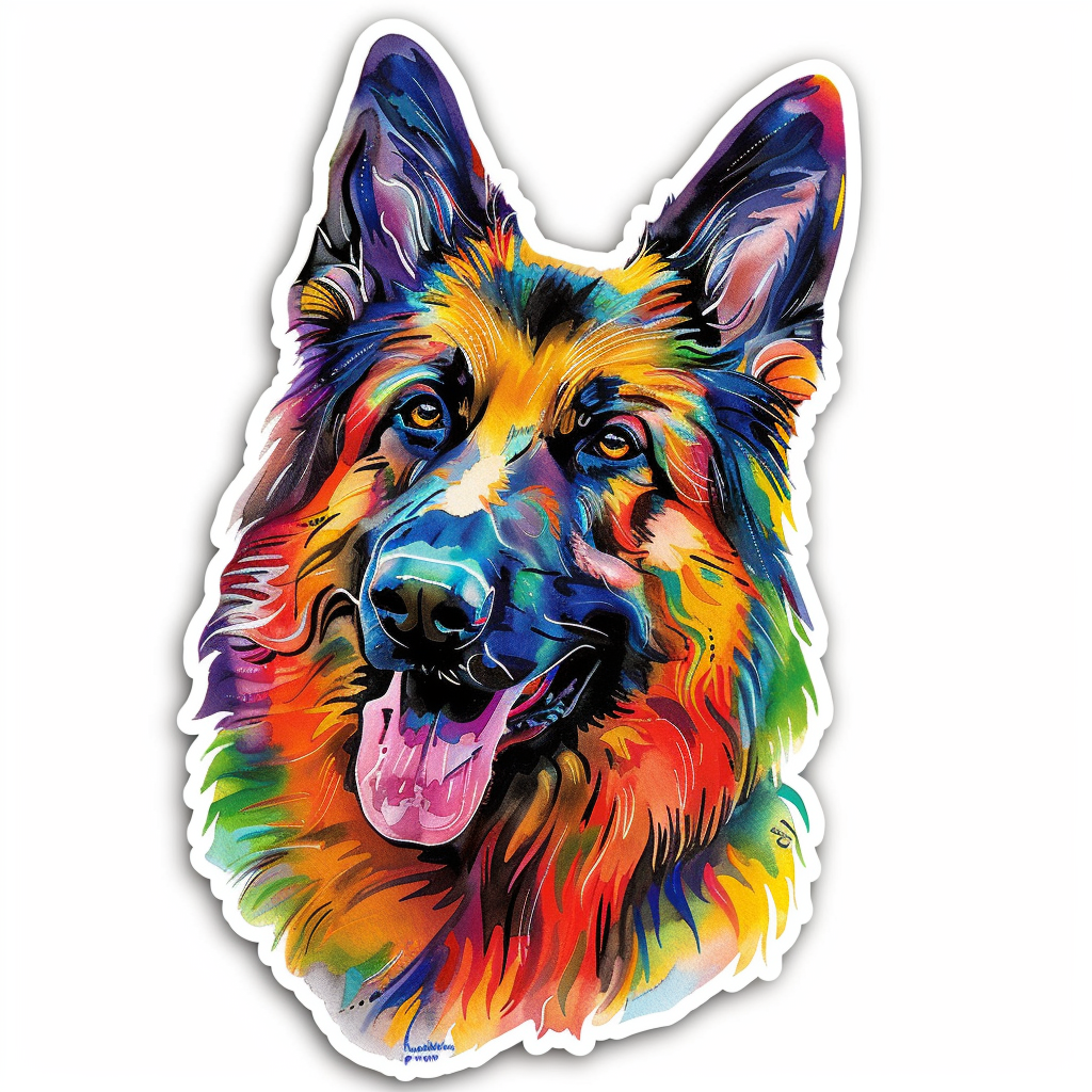 German Shepherd Dog Vinyl Decal Sticker for Car, Laptop, Tumbler and more # F011658