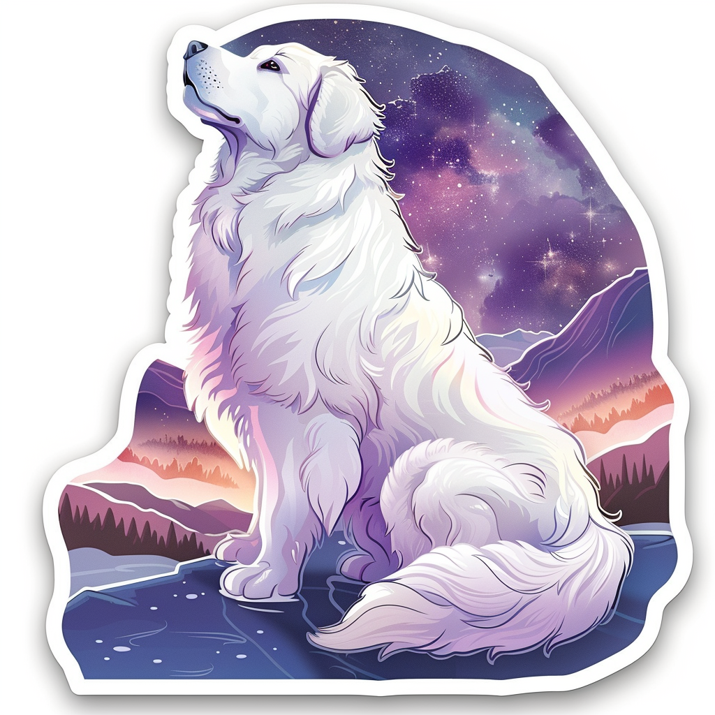 Sticker of Great Pyrenees dog  Vinyl Decal Sticker for Car, Laptop, Tumbler and more # F023625