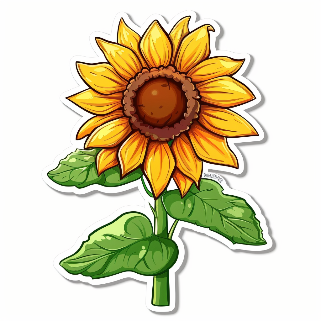 Sunflower flower majestic Expressive surreal Vinyl Decal Sticker for Car, Laptop, Tumbler and more # F022955