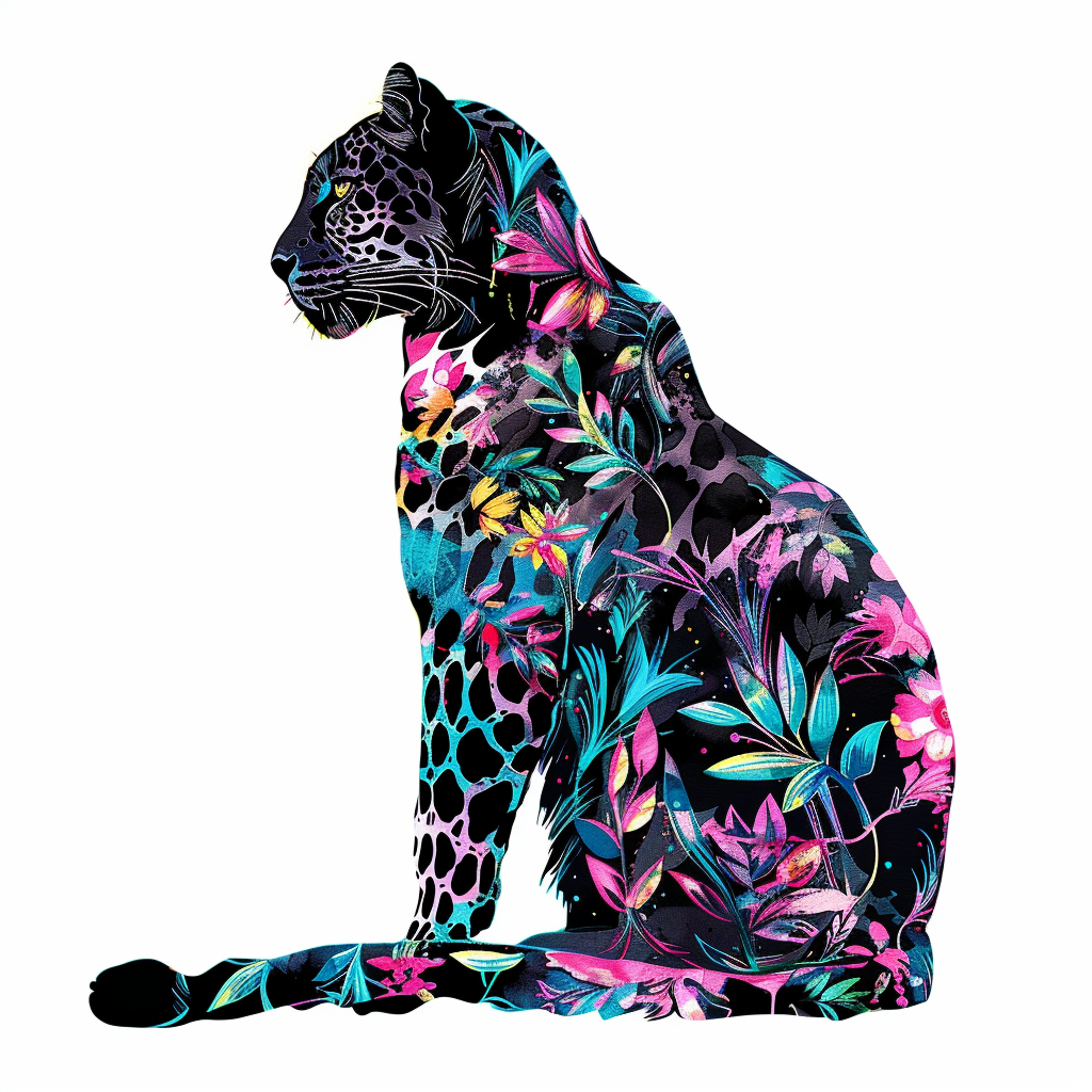 Leopard majestic Expressive surreal Vinyl Decal Sticker for Car, Laptop, Tumbler and more # F022445