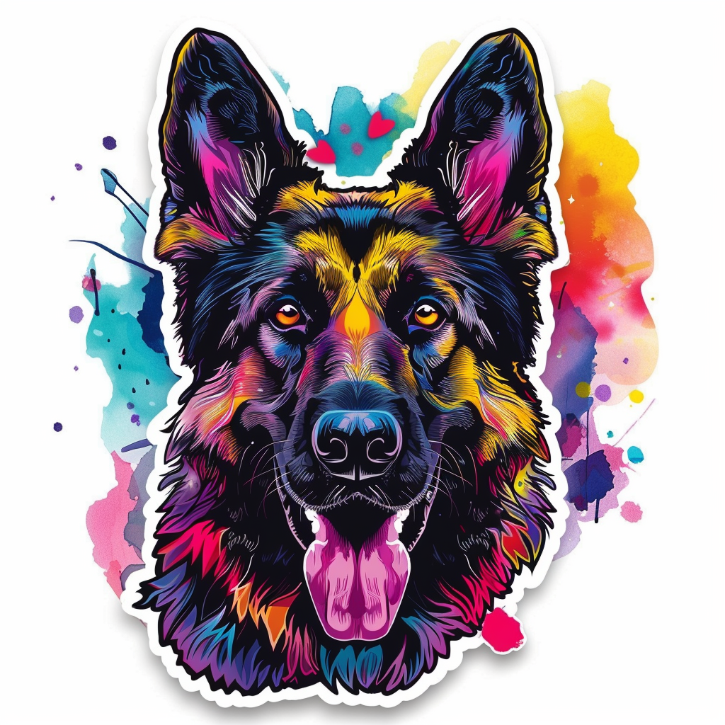 German Shepherd Dog Vinyl Decal Sticker for Car, Laptop, Tumbler and more # F011356