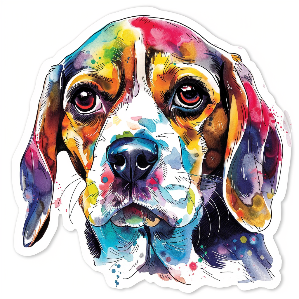 Beagle dog Vinyl Decal Sticker for Car, Laptop, Tumbler and more # F012090