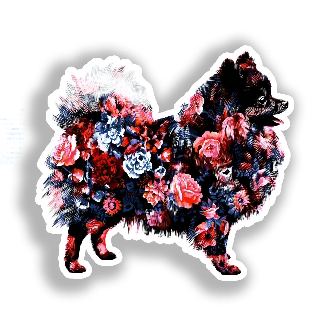 Pomeranian Dog Vinyl Decal Sticker for Car, Laptop, Tumbler and more # A017276-4" x 4"
