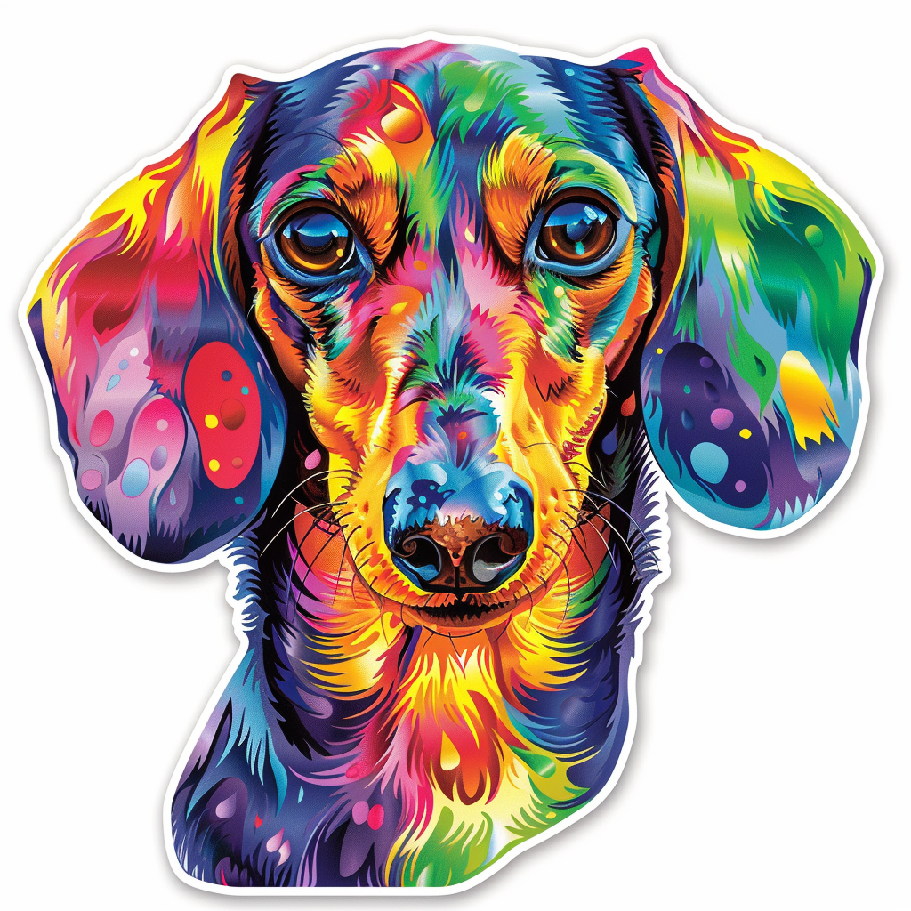 Dachshund Dog Heartcore Vinyl Decal Sticker for Car, Laptop, Tumbler and more # F012843