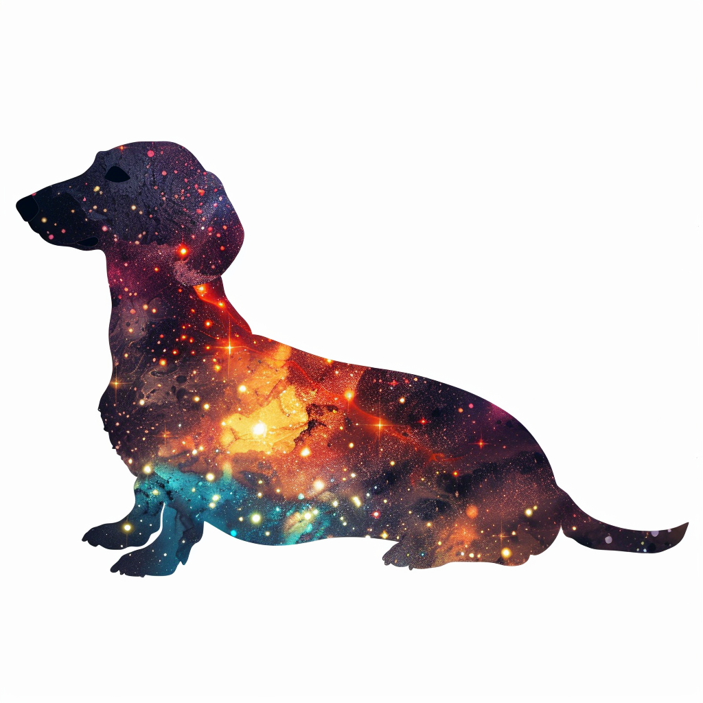 Dachshund Dog galaxy Vinyl Decal Sticker for Car, Laptop, Tumbler and more # F012986