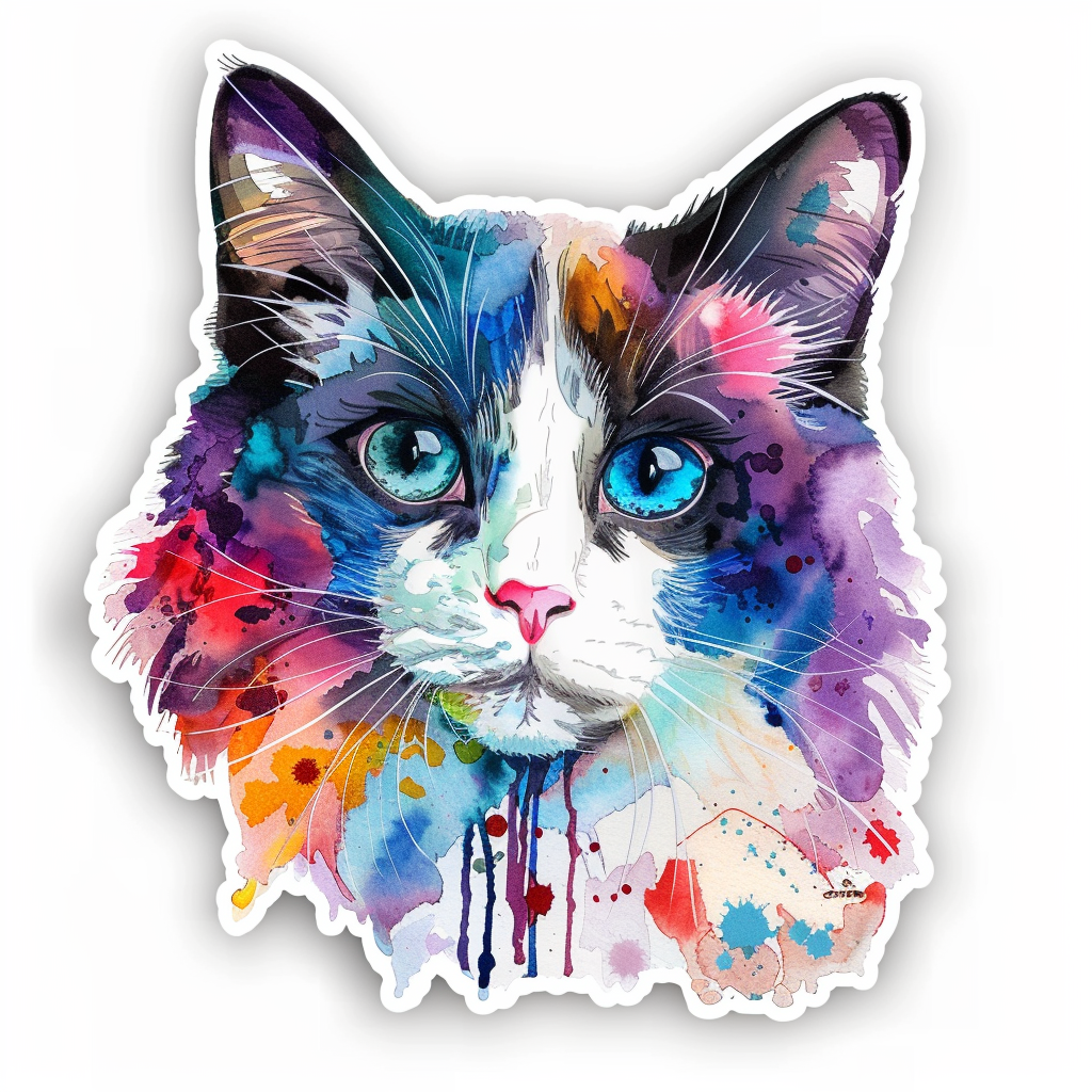 Ragdoll Cat Vinyl Decal Sticker for Car, Laptop, Tumbler and more # F010231