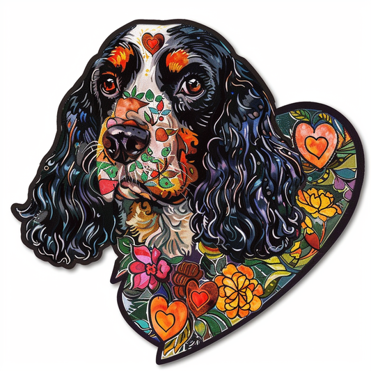 Cocker Spaniel Dog majestic Expressive surreal Vinyl Decal Sticker for Car, Laptop, Tumbler and more # F019714-4" x 4"