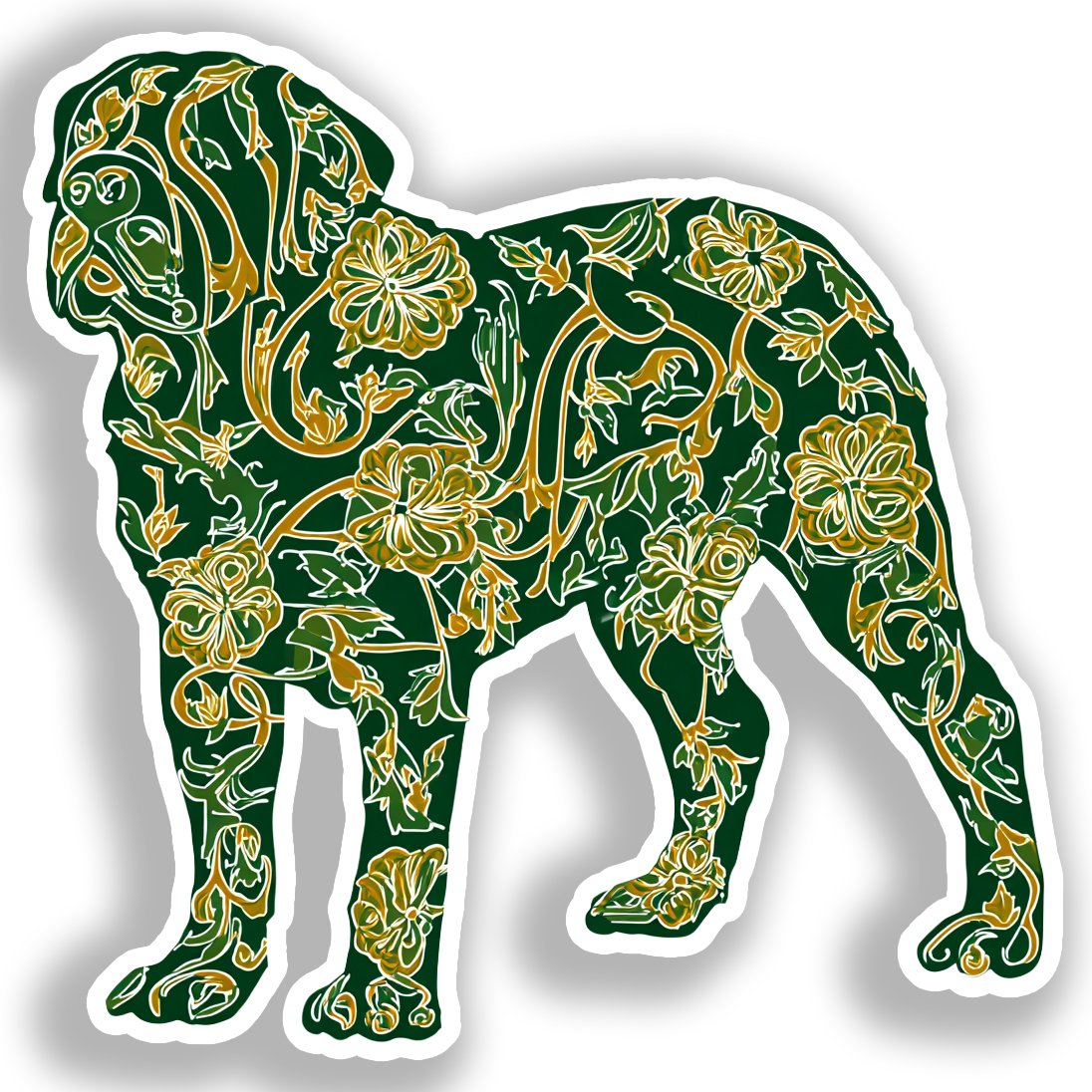 Rottweiler Dog Vinyl Decal Sticker for Car, Laptop, Tumbler and more # A017937-4" x 4"
