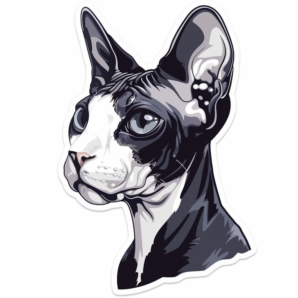Sphynx Cat Vinyl Decal Sticker for Car, Laptop, Tumbler and more # F09993