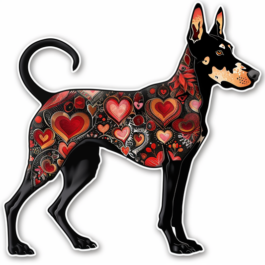 Doberman Pinscher Dog majestic Expressive surreal Vinyl Decal Sticker for Car, Laptop, Tumbler and more # F019549-4" x 4"