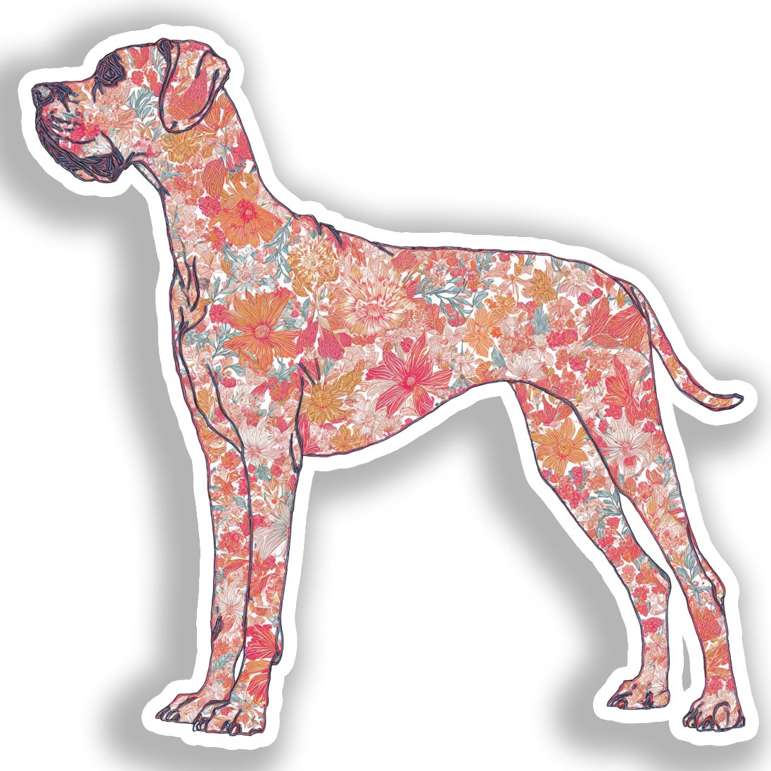 Large Breed Dog Vinyl Decal Sticker for Car, Laptop, Tumbler and more # A019425-4" x 4"
