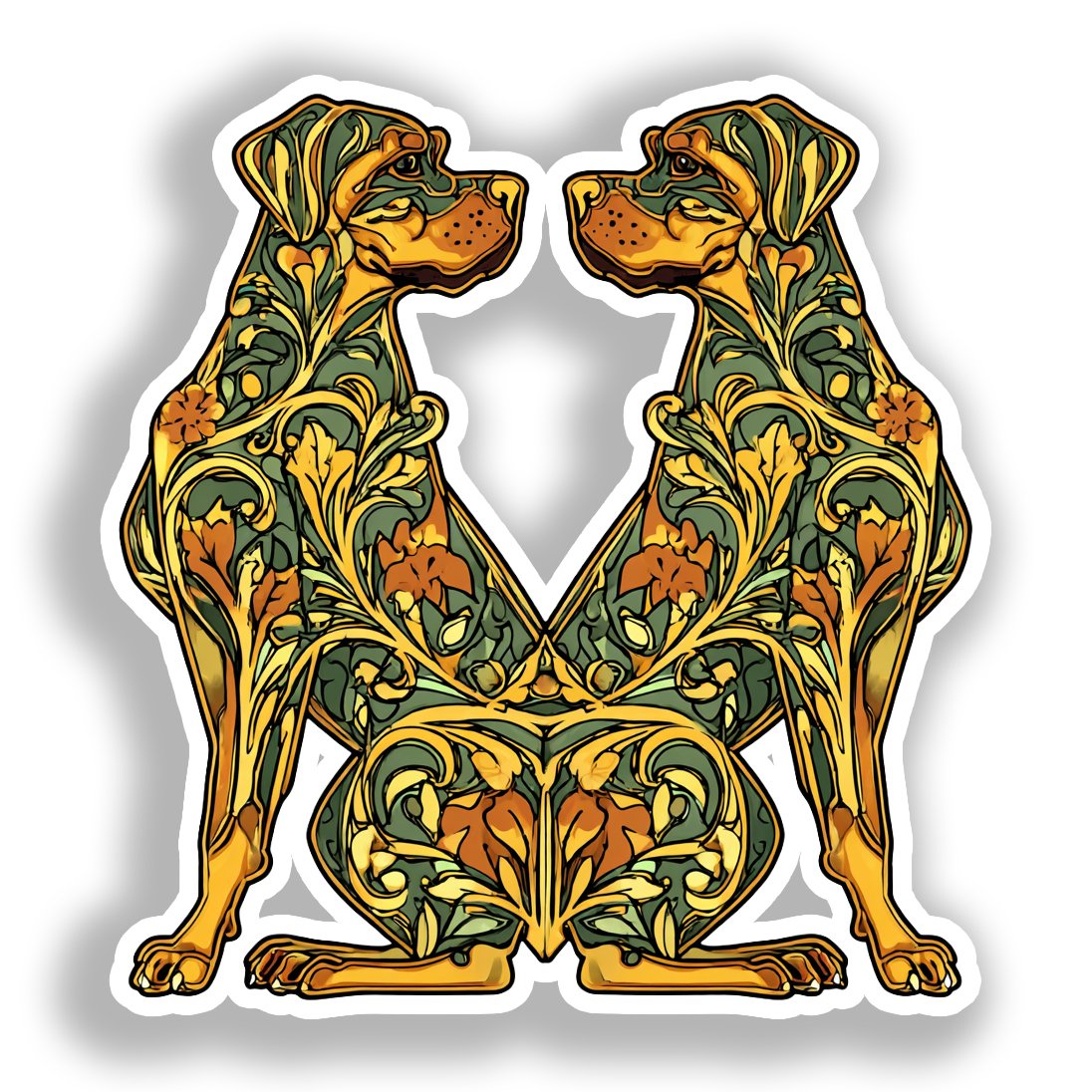 Rottweiler Dog Vinyl Decal Sticker for Car, Laptop, Tumbler and more # A017938-4" x 4"