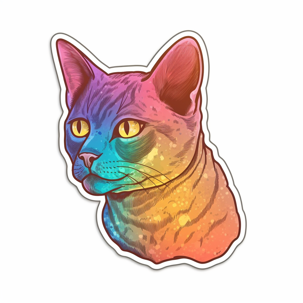 Burmese Cat Vinyl Decal Sticker for Car, Laptop, Tumbler and more # F010747