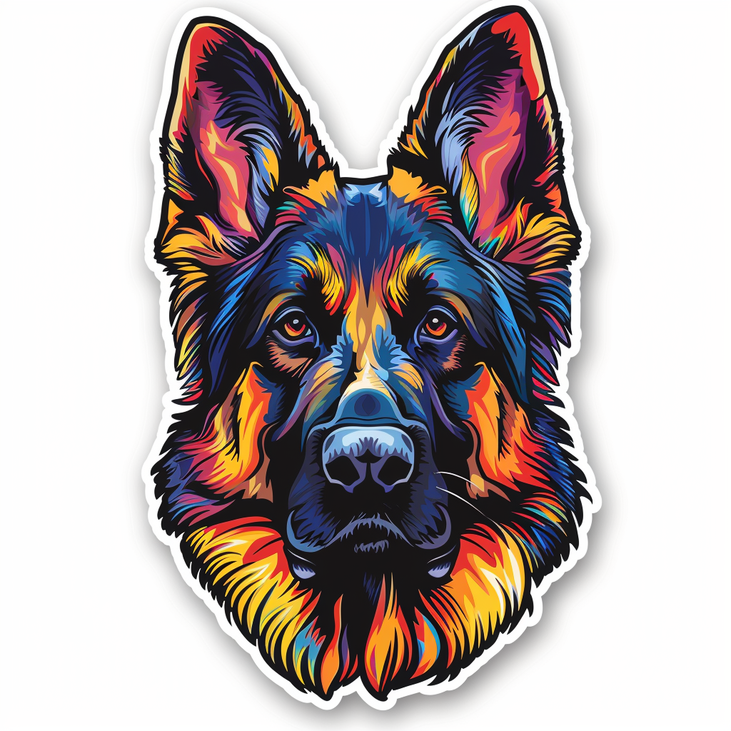 German Shepherd Dog Vinyl Decal Sticker for Car, Laptop, Tumbler and more # F07248