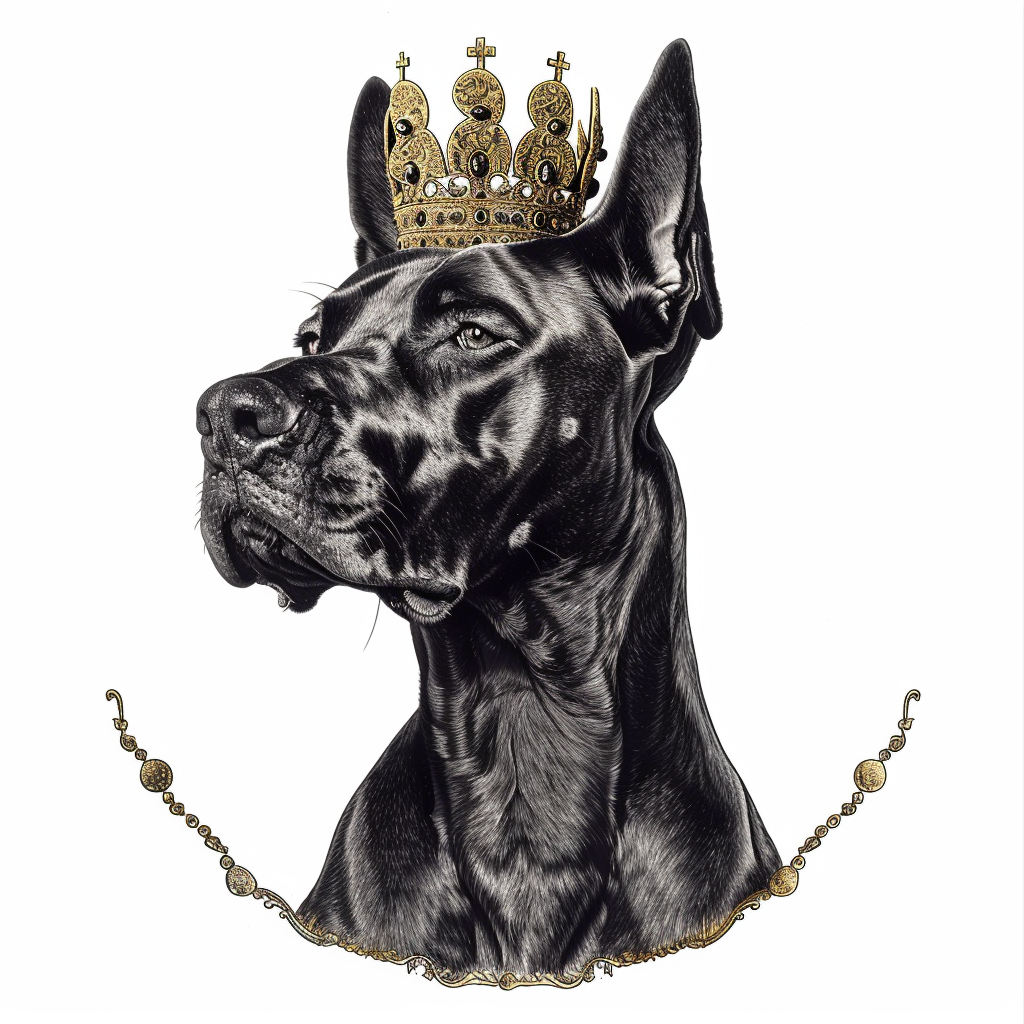 Great Dane Dog Expressive surreal Vinyl Decal Sticker for Car, Laptop, Tumbler and more # F022707