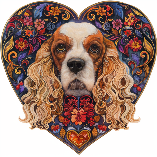 Cocker Spaniel Dog majestic Expressive surreal Vinyl Decal Sticker for Car, Laptop, Tumbler and more # F019699-4" x 4"