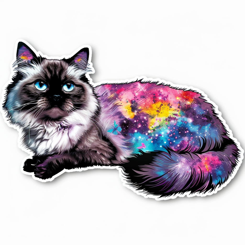 Ragdoll Cat Vinyl Decal Sticker for Car, Laptop, Tumbler and more # F010168