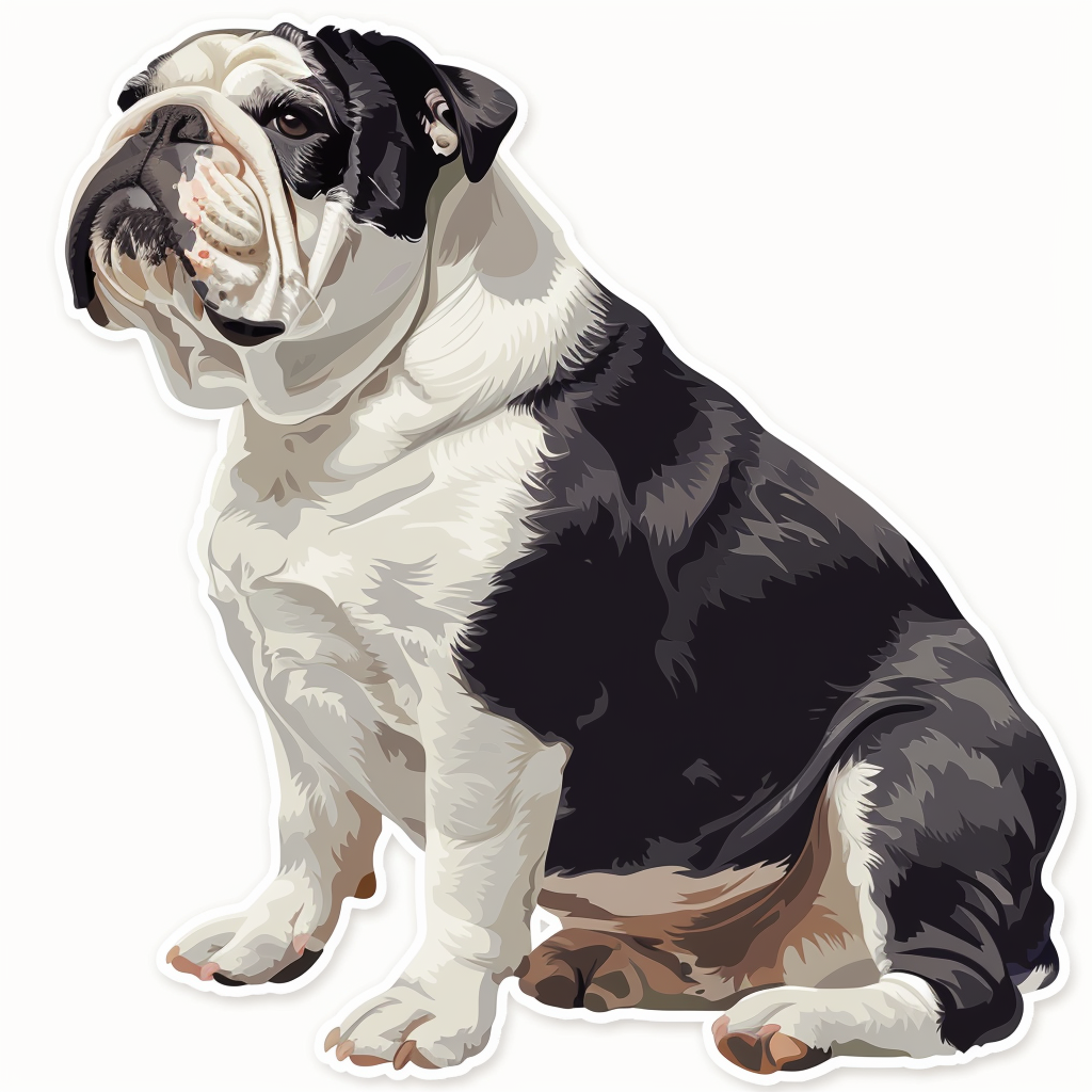 Bulldog Dog majestic Expressive surreal Vinyl Decal Sticker for Car, Laptop, Tumbler and more # F017672