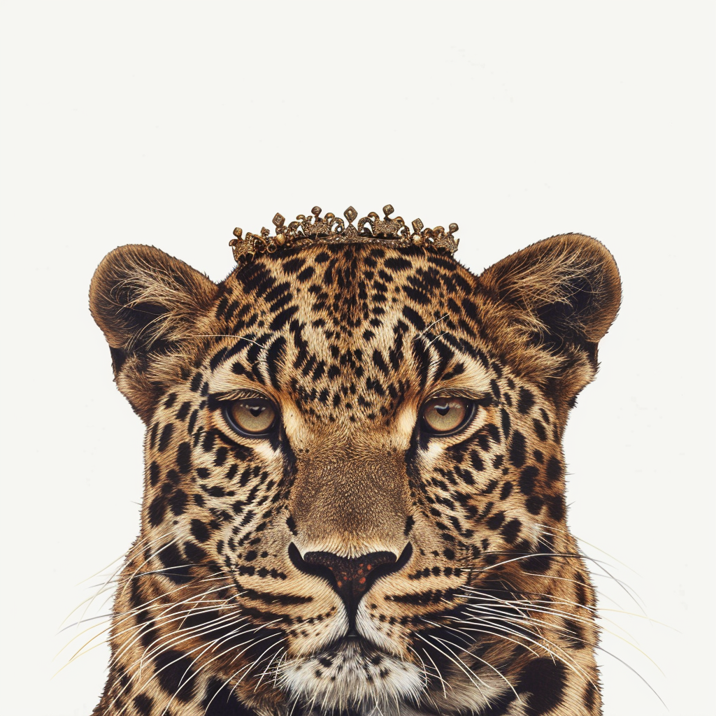 Leopard majestic Expressive surreal Vinyl Decal Sticker for Car, Laptop, Tumbler and more # F022479