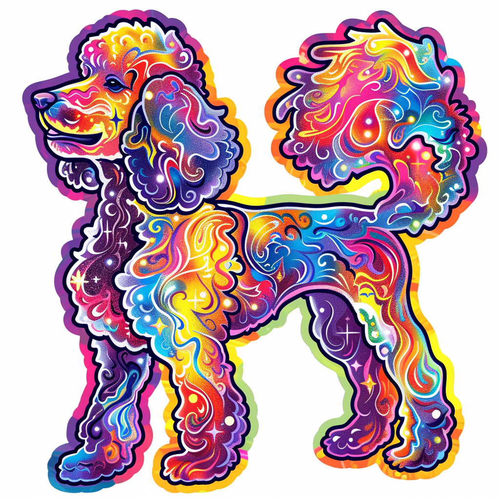 Poodle dog Cosmic Vinyl Decal Sticker for Car, Laptop, Tumbler and more # F012254